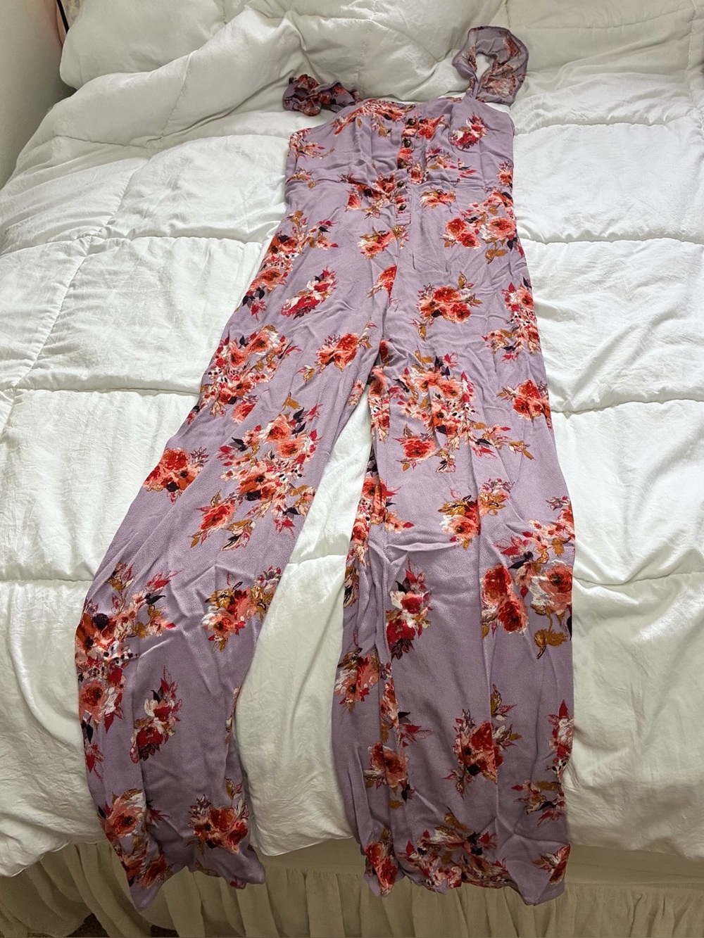 Xhilaration soft floral jumpsuit with pockets